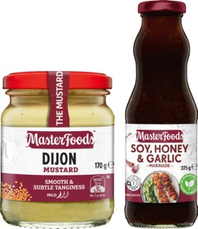 MasterFoods+Marinade+375g%2C+Mustard+170%E2%80%91175g+or+Horseradish+Cream+175g+Selected+Varieties