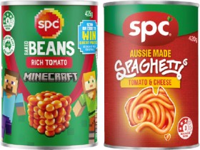 SPC+Baked+Beans+425g%2C+Spaghetti+or+Spag%E2%80%91A%E2%80%91Saurus+420g+Selected+Varieties