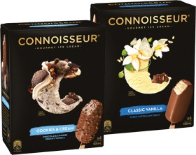 Connoisseur+Gourmet+Ice+Cream+4+Pack+or+Mini+6+Pack+Selected+Varieties