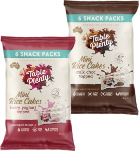 Table-of-Plenty-Sweet-Topped-Rice-Cakes-6-Pack-84g on sale