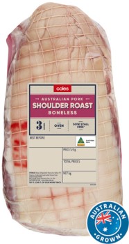 Coles-Australian-Pork-Shoulder-Roast-Boneless on sale