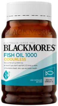 Blackmores+Odourless+Fish+Oil+Capsules+200+Pack