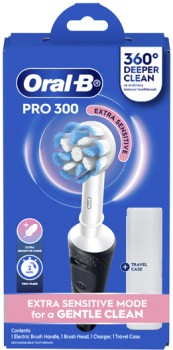 Oral-B-Pro-300-Precision-Clean-Black-Electric-Toothbrush-1-Pack on sale