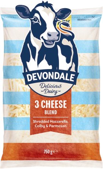 Devondale+Shredded+Cheese+750g