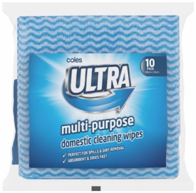 Coles-Ultra-Multipurpose-Domestic-Cleaning-Wipes-10-Pack on sale