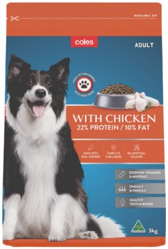 Coles-Dry-Dog-Food-3kg on sale