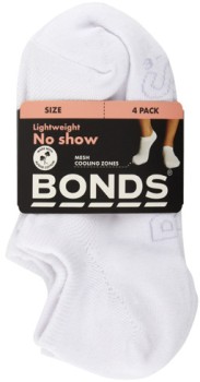 Bonds+Women%26%23039%3Bs+Logo+Light+No+Show+Sock+4+Pack