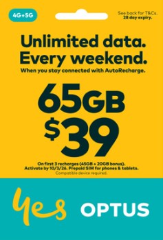 Optus-39-Prepaid-SIM on sale