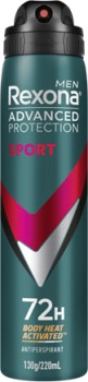 Rexona+Advanced+Protection+Antiperspirant+Spray+220mL+Selected+Varieties
