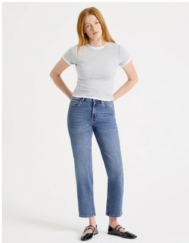 Grab+Cropped+Straight+Mid+Rise+Jean+-+Medium+Indigo