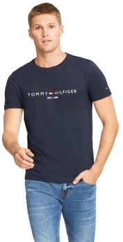 Tommy-Hilfiger-Logo-Tee-Navy on sale