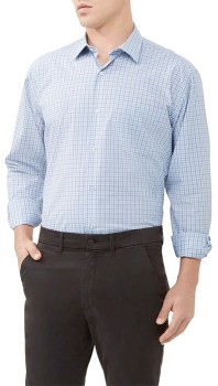 Van-Heusen-Mens-Business-Shirt-Check-Sky on sale