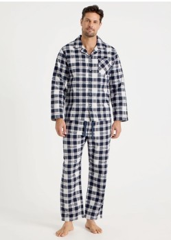Soho-Long-Sleeve-Flannelette-PJ-Set-Classic-Check on sale