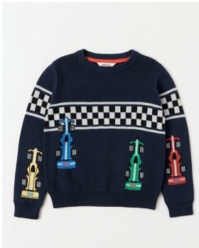 Milkshake-Knitted-Jacquard-Crew-Neck-Jumper on sale