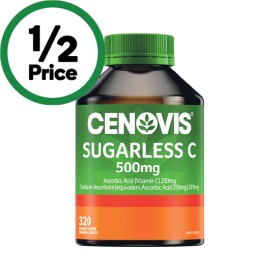 Cenovis-Sugarless-C-Orange-500mg-Tablets-Pk-320 on sale