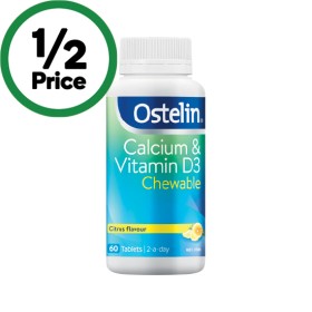 Ostelin-Calcium-Vitamin-D3-Chewable-Tablets-Pk-60 on sale