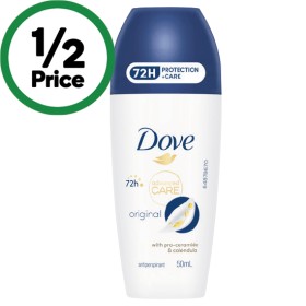 Dove-Women-Advanced-72hr-Roll-On-Deodorant-50ml on sale