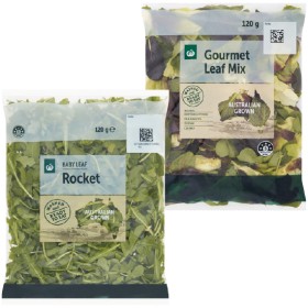 Woolworths+Australian+Gourmet+Leaf+Mix+120g+or+Baby+Leaf+Rocket+120g+Pack