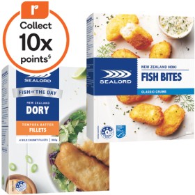 Sealord-Hoki-Fish-Fillets-300g-Sealord-Fish-of-the-Day-300-320g-or-Whiting-or-Hoki-Fish-Bites-400g-From-the-Freezer on sale