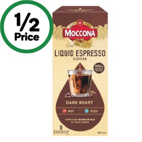 Moccona-Liquid-Espresso-Sachets-Pk-8 on sale