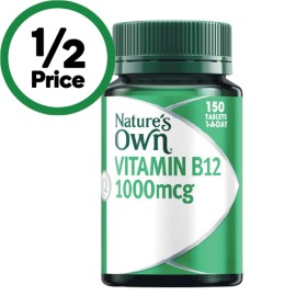 Natures-Own-Vitamin-B12-1000mcg-Tablets-Pk-150 on sale