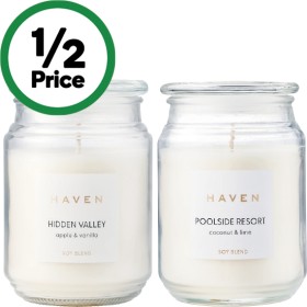 Haven-Soy-Blend-Candle-With-Lid-145cm on sale