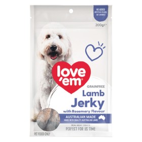 Love-Em-Jerky-Dog-Treats-200g on sale