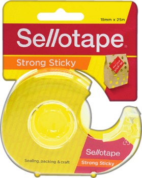 Sellotape+Sticky+Tape+18mmx25m+with+Dispenser+1+Pack