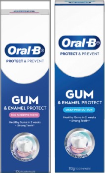 Oral%E2%80%91B+Gum+%26amp%3B+Enamel+Protect+Toothpaste+110g+Selected+Varieties