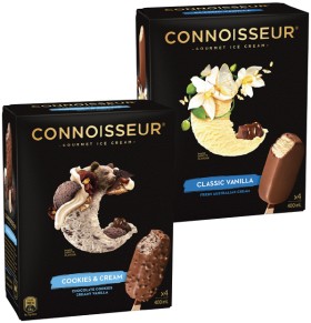 Connoisseur+Gourmet+Ice+Cream+4+Pack+or+Mini+6+Pack+Selected+Varieties