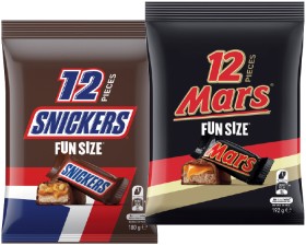 Mars%2C+Snickers+or+Maltesers+Fun+Size+Pack+132%E2%80%91192g+Selected+Varieties