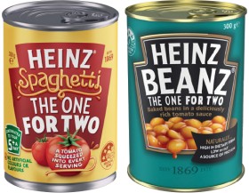 Heinz-Baked-Beanz-or-Spaghetti-300g-Selected-Varieties on sale