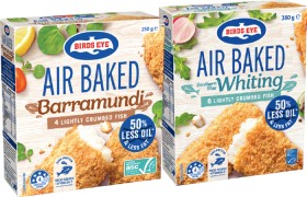 Birds-Eye-Air-Baked-Crumbed-Fish-250380g-Selected-Varieties on sale