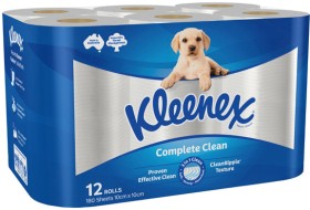 Kleenex-Complete-Clean-Toilet-Tissue-12-Pack on sale