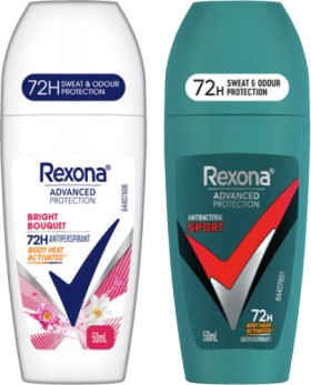 Rexona+Advanced+Protection+Antiperspirant+Roll%E2%80%91On+50mL+Selected+Varieties