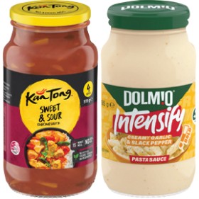 KanTong+Cooking+Sauce+485-520g+or+Dolmio+Intensify+Pasta+Sauce+395g+Selected+Varieties