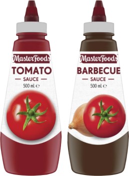 MasterFoods+Squeeze+Tomato+or+Barbecue+Sauce+475mL-500mL