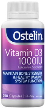 Ostelin+Vitamin+D3+1000IU+Capsules+250+Pack