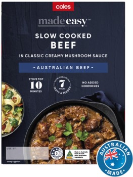 Coles+Made+Easy+Slow+Cooked+Beef+in+Creamy+Mushroom+Sauce+500g
