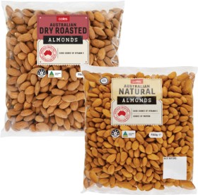 Coles+Dry+Roasted%2C+Natural+or+Roasted+%26amp%3B+Salted+Almonds+750g