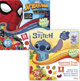 Iddy-Biddy-Fruit-Flavoured-Snacks-160g on sale