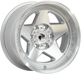 PDW-Wheels-Rockcrush-17x9-Silver-Machined on sale