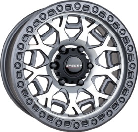 Speedy-Wheels-Chaos-17x9-Matt-GunmetalMachined on sale