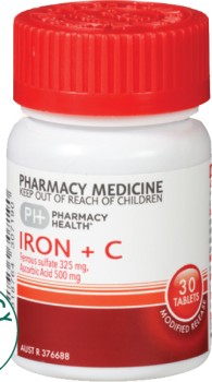 Pharmacy+Health+Iron+%2B+C+30+Tablets