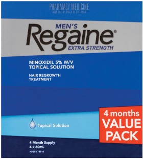 Regaine-Mens-Extra-Strength-Hair-Regrowth-Treatment-4-x-60mL on sale