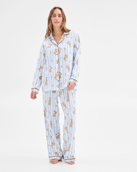 Family+Matching+Australian+Cotton+Easter+Womens+Pyjama+Set+-+Bunny+Stripe