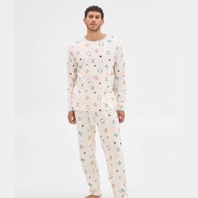 Family-Matching-Australian-Cotton-Easter-Mens-Pyjama-Set-Bunny-Head on sale