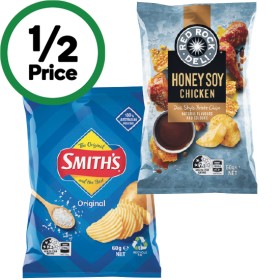 Smiths-Crinkle-Doritos-or-Red-Rock-Chips-50-60g on sale