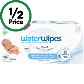 WaterWipes-Baby-Newborn-Sensitive-Wipes-Pk-540 on sale