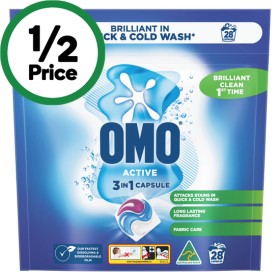 OMO-Laundry-Capsules-Pk-28 on sale